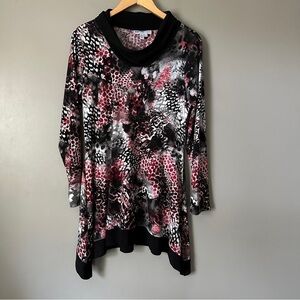 Lana Lee Print cowl neck tunic dress